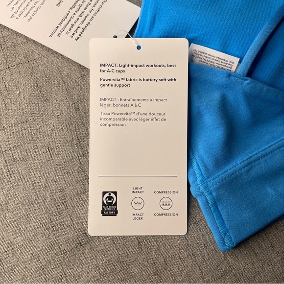 Athleta Solace Strappy Back Sports Bra XL Santorini Blue Nwt - Picture 7 of 8